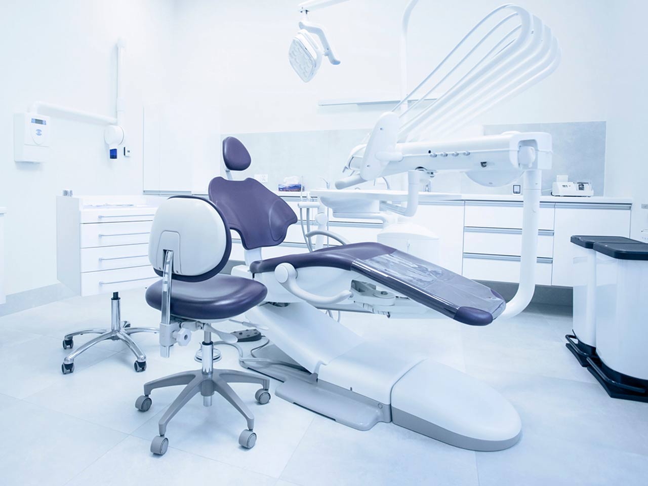 dental chair in exam room