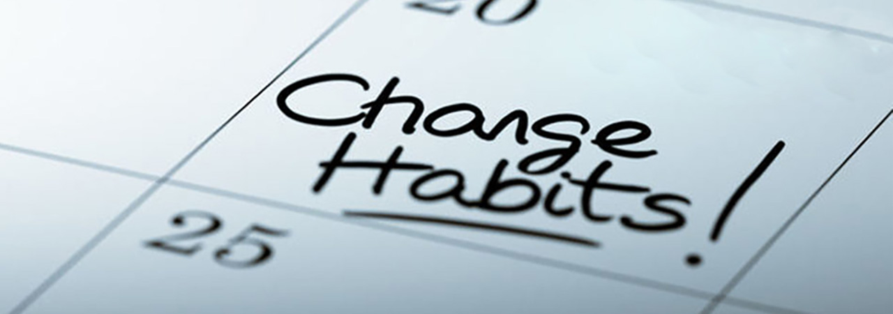 Change habits message written on calendar