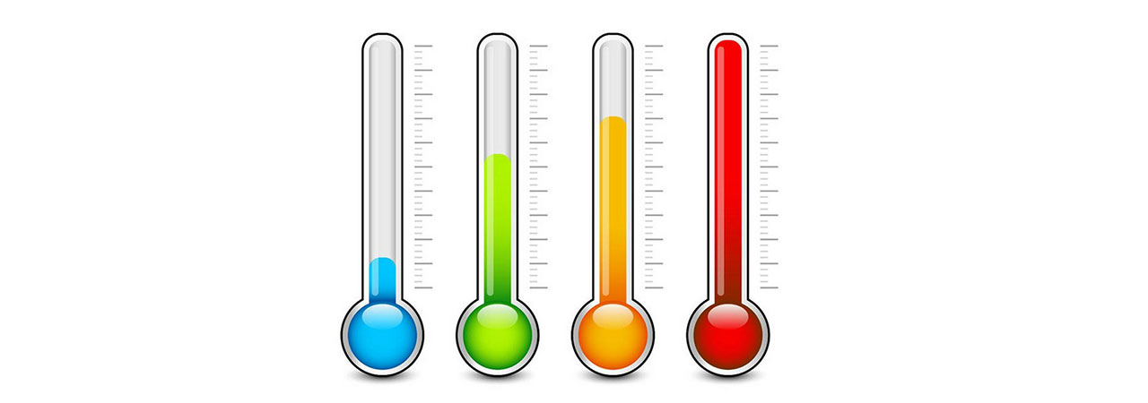 illustration of thermometers