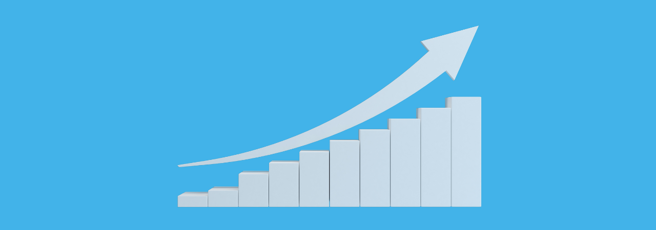 bar graph with height increasing from left to right