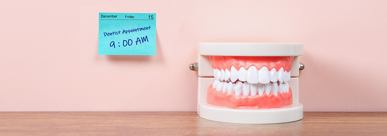 mouth model appointment reminder