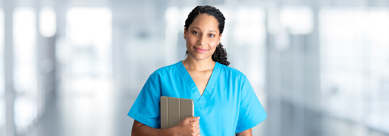 Smiling dental assistant