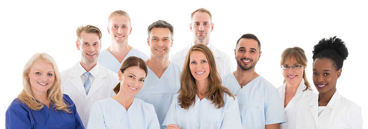 Large group of dental professionals